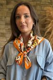 Matteao Silky Blend Square Scarf Orange